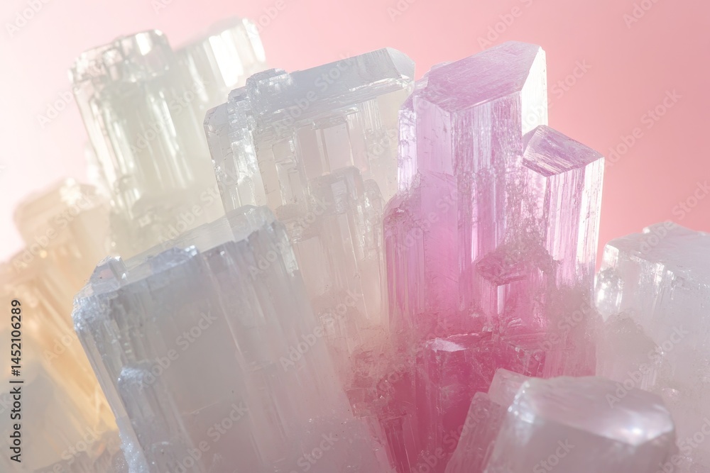 Poster close-up view of colorful crystalline structures.