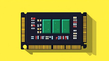 RAM chip with yellow background.