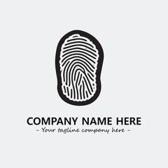 Fingerprint logo company design vector illustration