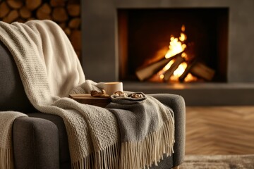 fireplace in living room