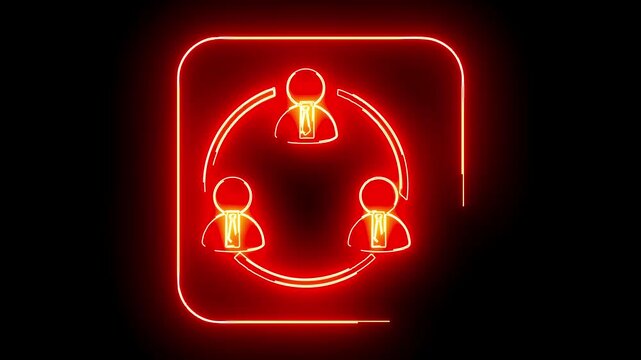  Fantastic flat elements neon animation