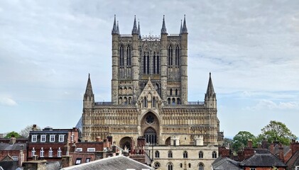 Lincoln Cathedral historic gothic architecture in England