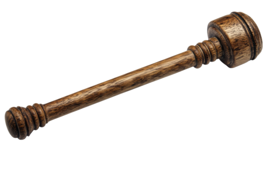Isolated Gavel: Justice, Law, Auction, Decision, Symbol, Court, Judgement, Verdict, Authority, on transparent background