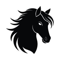 Pony Head Animal Vector Silhouette