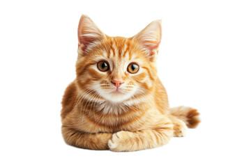 Adorable Ginger Kitten Sitting: A Sweet, Fluffy Companion for Your Projects. Perfect for pet-themed on transparent background
