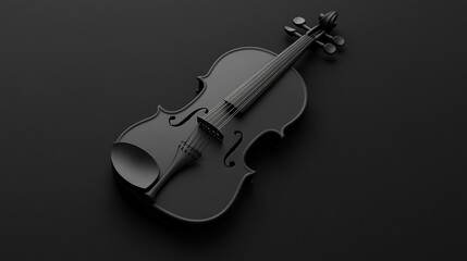 Violin 3D Render