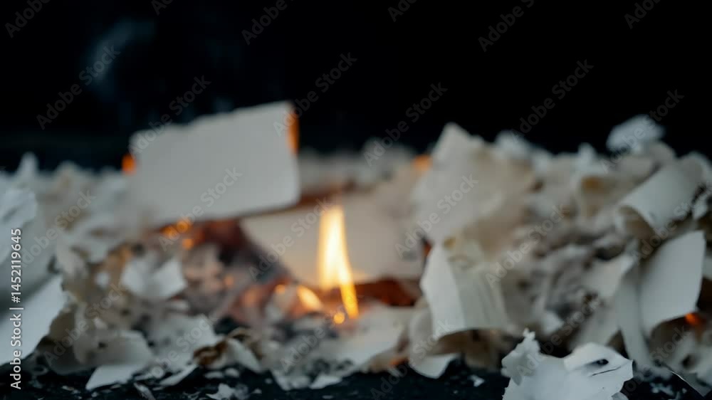 Aufkleber a captivating image of flames consuming paper in a fireplace, creating an inviting atmosphere. the b