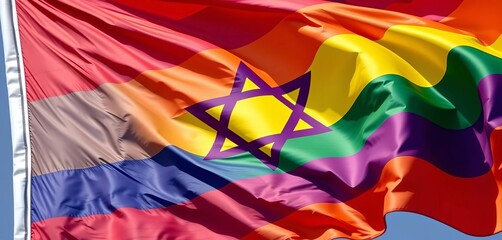  Vibrant Pride Flag Partially