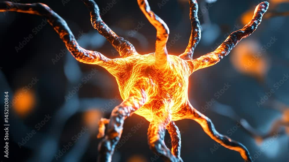 Poster intricate representation of neurons with glowing elements, showcasing the beauty of neural networks 