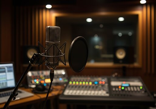Studio Sound: Captivating Recording Session AI Generated