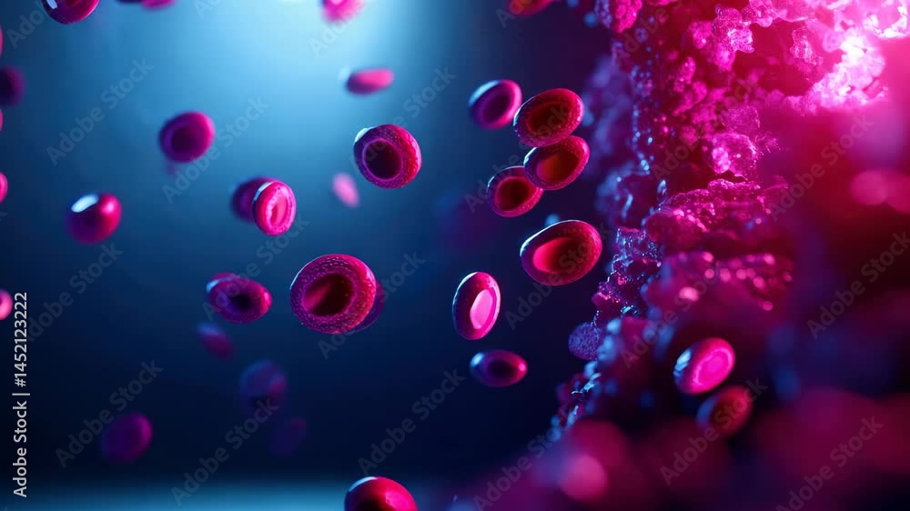 Poster a mesmerizing abstract image featuring vibrant red bubbles floating against a dreamy backdrop. the i