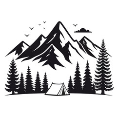 vector illustration of a camping