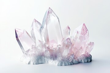 Cluster of translucent crystals with soft color gradations.