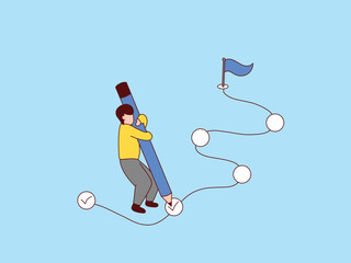 vector illustration Workflow or working process