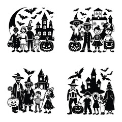 Fototapeta premium Trick-or-Treating svg