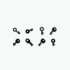 Fototapeta premium Key icon set vector template
