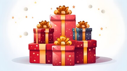 Festive New Year and Christmas Greeting Card with Elegant Background Design