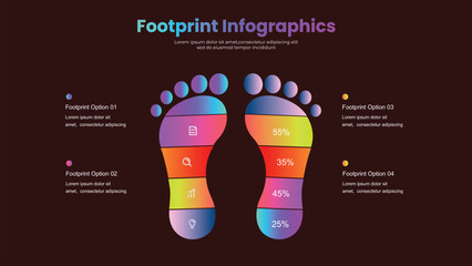 Footprint infographic design