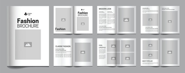 Modern fashion catalogue minimalist template design, lookbook, brochure design, fashion