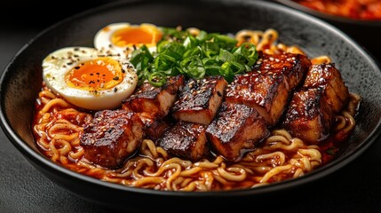 Spicy Ramen with BBQ Pork and Egg