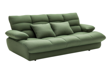 Emerald Isle Sleeper Sofa: Comfort & Style Redefined. Perfect for modern living rooms, guest rooms, on transparent background