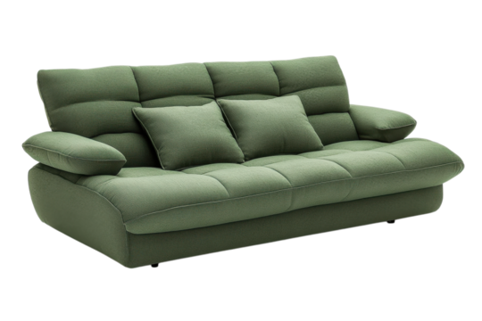 Emerald Isle Sleeper Sofa: Comfort & Style Redefined. Perfect for modern living rooms, guest rooms, on transparent background
