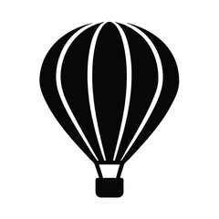 Fototapeta premium Hot Air Balloon Icon Silhouette Vector Illustration