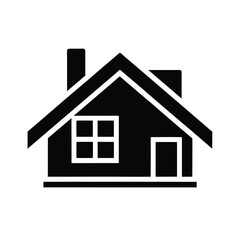 House Roof Icon Silhouette Vector Illustration
