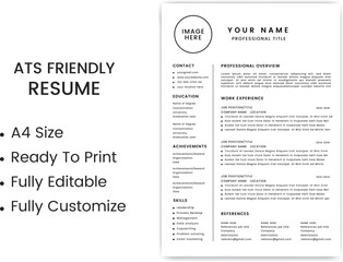 ATS Friendly Resume Template,ATS CV Formate,resume format

