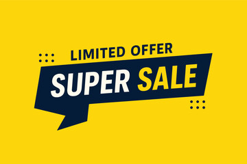 Limited Offer Super Sale Vector Design for Marketing