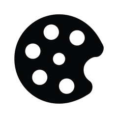 paint palette stencil icon silhouette vector illustration