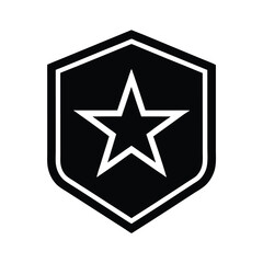star badge stencil icon silhouette vector illustration