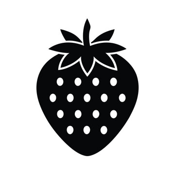 recommend clip art: strawberry fruit stencil icon silhouette vector illustration