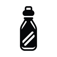 water bottle stencil icon silhouette vector illustration
