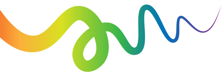 Wavy shape with Colorful gradient. Vector illustration. eps10