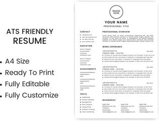 ATS Friendly Resume Template,ATS CV Formate,resume format
