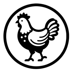 icon, chicken vector silhouette, HD image, transparent background png