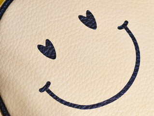 Happy face icon. Smiling emoji. Conceptual good news symbol. Positive mood, positive thinking. 