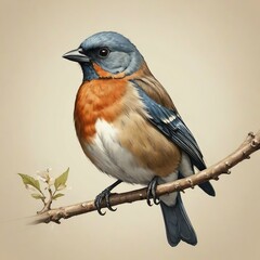 Obraz premium Robin perched on a branch