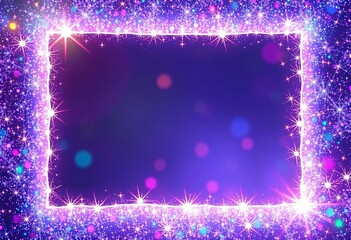 Obraz premium Glimmering, iridescent frame with sparkling magical energy, perfect for fantasy designs, light, graphic