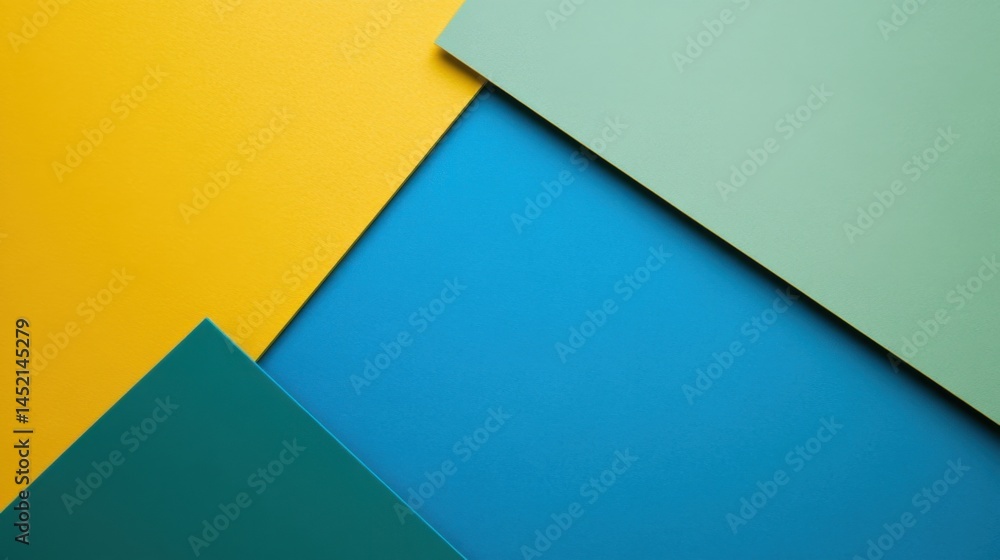 Poster colorful abstract shapes arranged on a flat surface create a vibrant composition that draws attentio