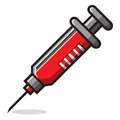 Medical syringe vector illustration, syringe 