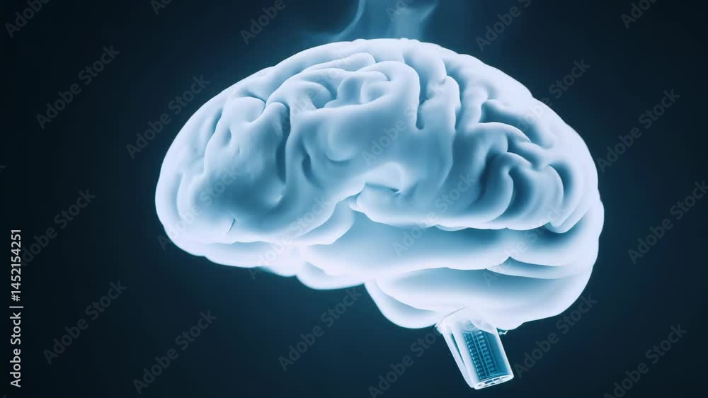 Aufkleber a captivating image of a glowing human brain, symbolizing creativity and intelligence. this abstract
