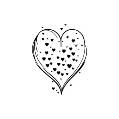 Heartfelt abstract design illustrating affection and romantic sentiments conveyed