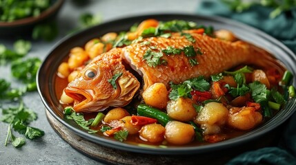Steamed Fish with Vegetables