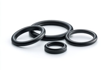 Naklejka premium Explore Circular Rubber Seals, Precision Parts, Material Strength, and Quality Gaskets for Engineering Uses