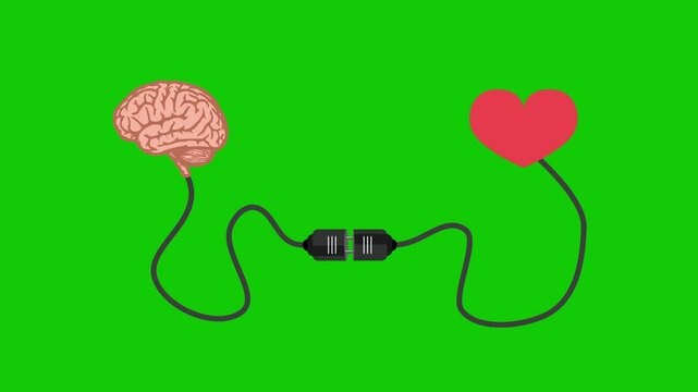 Connection between brain and heart through electric plug cable