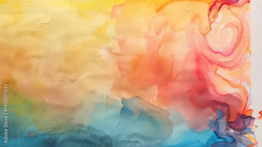 Aufkleber this vibrant abstract watercolor background features fluid color blends that create a stunning visua