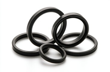 Examine Rubber O-Rings on White, Sealing Components, Durable Material, Prevents Leaks and Ensure Tight Fits.
