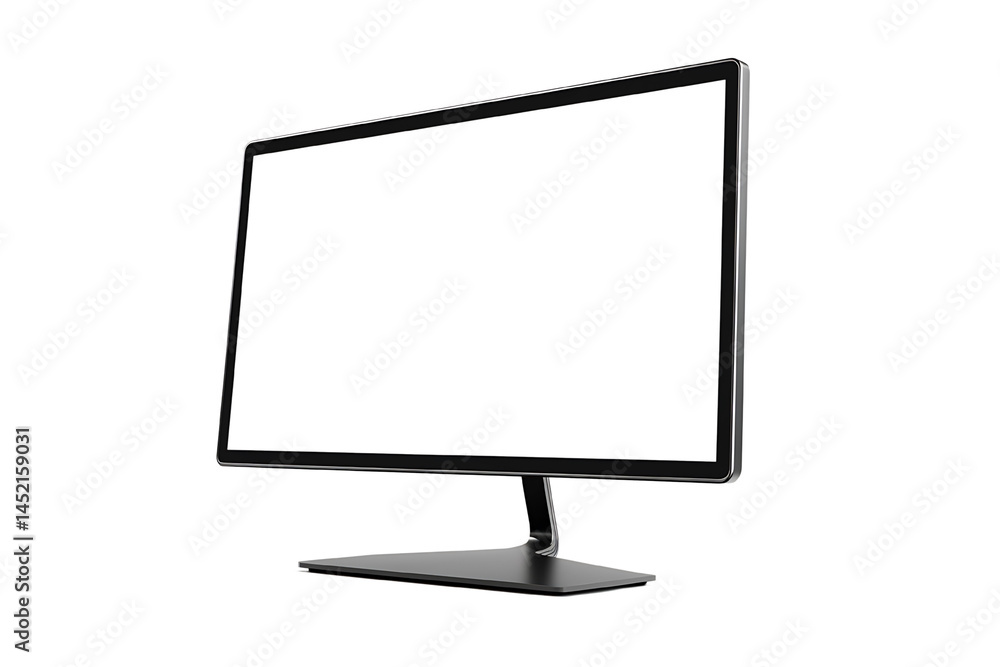 Fototapete a computer monitor with a blank screen on a transparent background